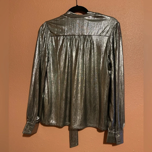 Revolve Sen Metallic Holiday‎ Blouse Small - Picture 2 of 2